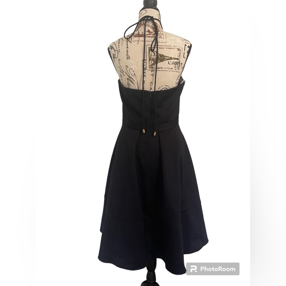 Lumier by Bariano formal navy blue knee length dress size medium - Picture 5 of 13